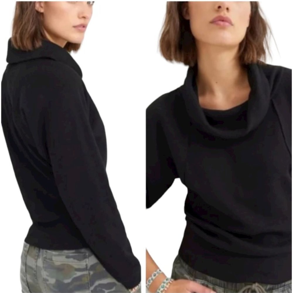Pilcro Anthropologie Women's Long Raglan Sleeves Waffle Knit Sweater Top Size XS